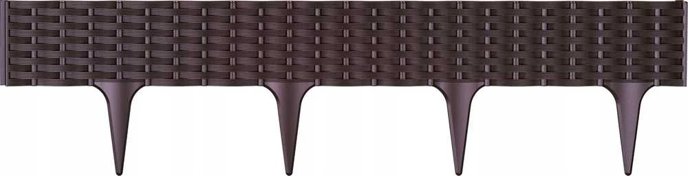 Prosperplast Dekoratyvinė tvorelė L390cm H18.6cm/5vnt. plastikinė/tamsiai ruda