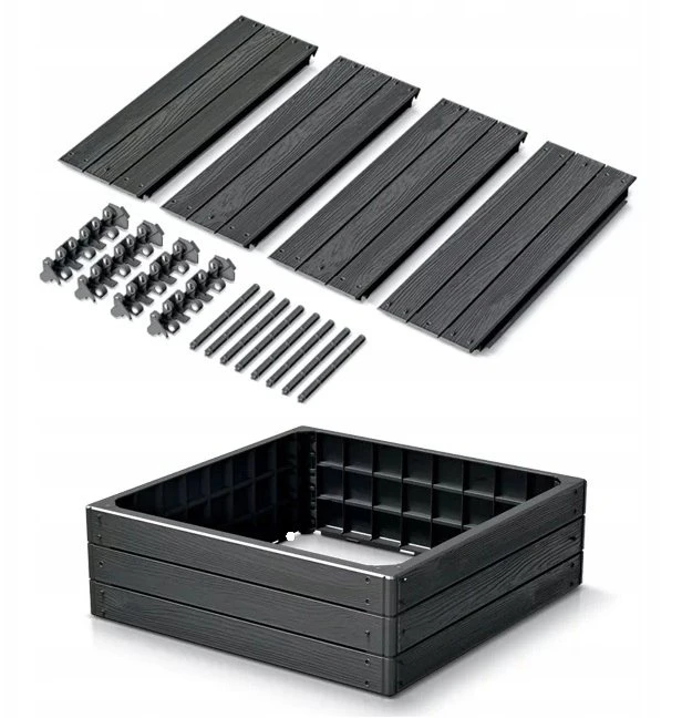 PROSPERPLAST DARŽO DĖŽĖ-SODO RABATKA BASE PLANET 75,6×61,8x46cm ANTRACITO SPALVOS