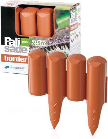 Prosperplast Palisade Garden Border 2500 x 228/130mm raudona (IPBO-R222)