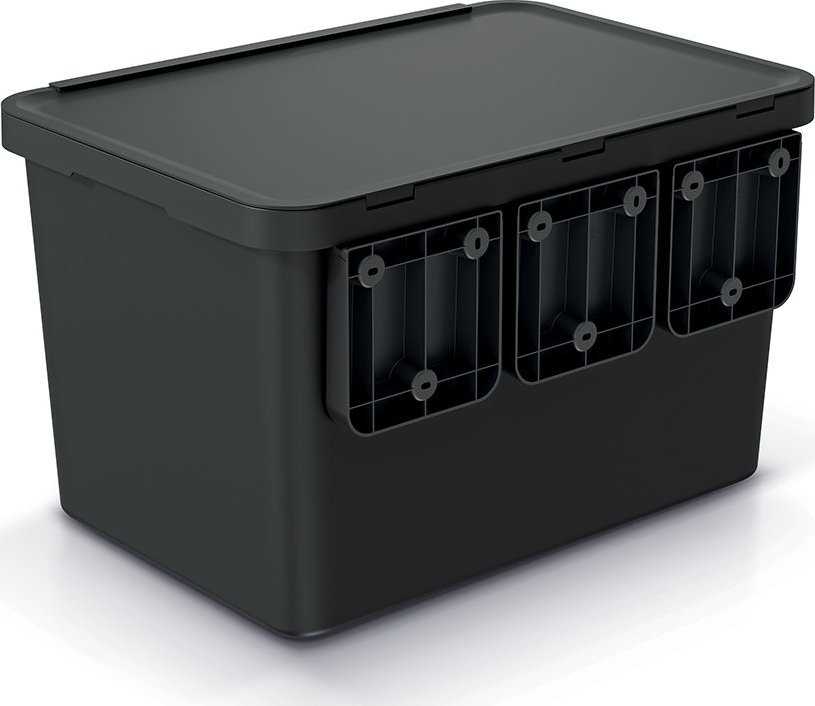 Prosperplast KEDEN SYSTEMA WASTE BIN 4x10L - Juodas RECYCLING | Sourcing