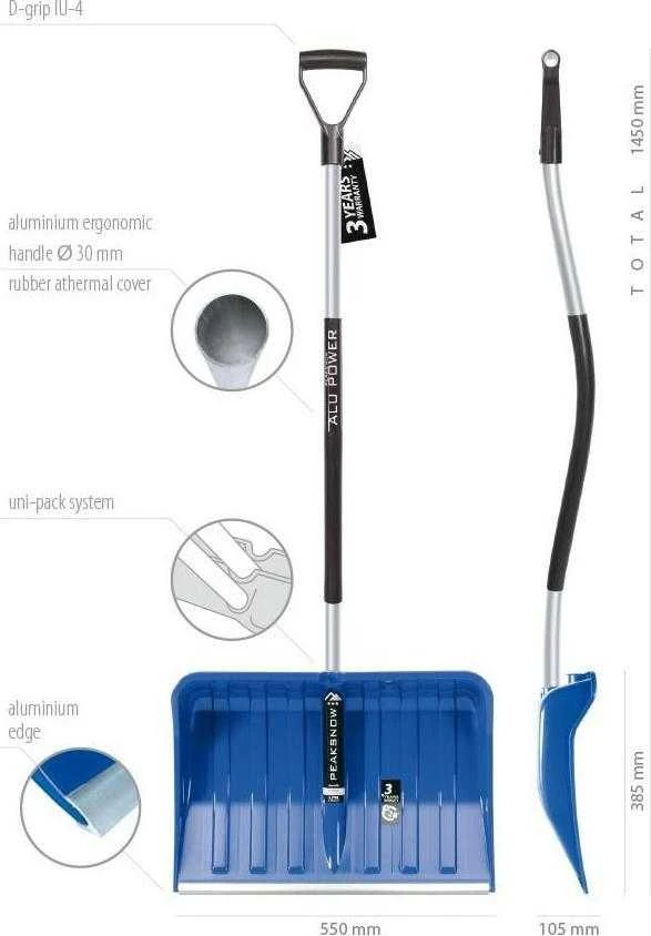 PROSPERPLAST sniego kastuvas Alpinus Alutube Ergo 550mm