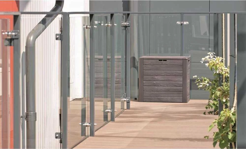 Prosperplast WoodeBox sodo dėžė 140 l Ruda