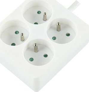 ProXtend 4-WAY POWER STRIP: Baltas -
