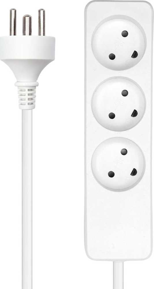ProXtend Danish Power Strip 3 anglių 4 m balta (K3-K04W)