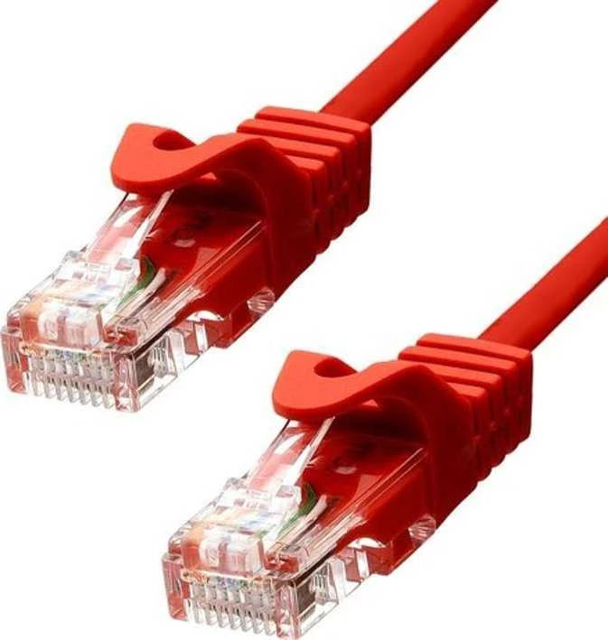 ProXtend U/UTP CAT5e PVC AWG 24 CU Raudona 1M (5UTP-01R)