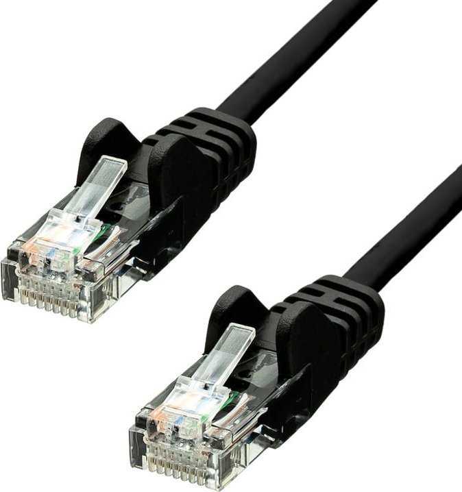 ProXtend Patchcord Cat.5e, U/UTP, PVC, AWG 26, CCA, juoda, 20m (V-5UTP-20B)
