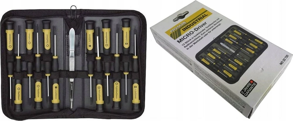 13 dalių atsuktuvų rinkinys PROXXON Micro