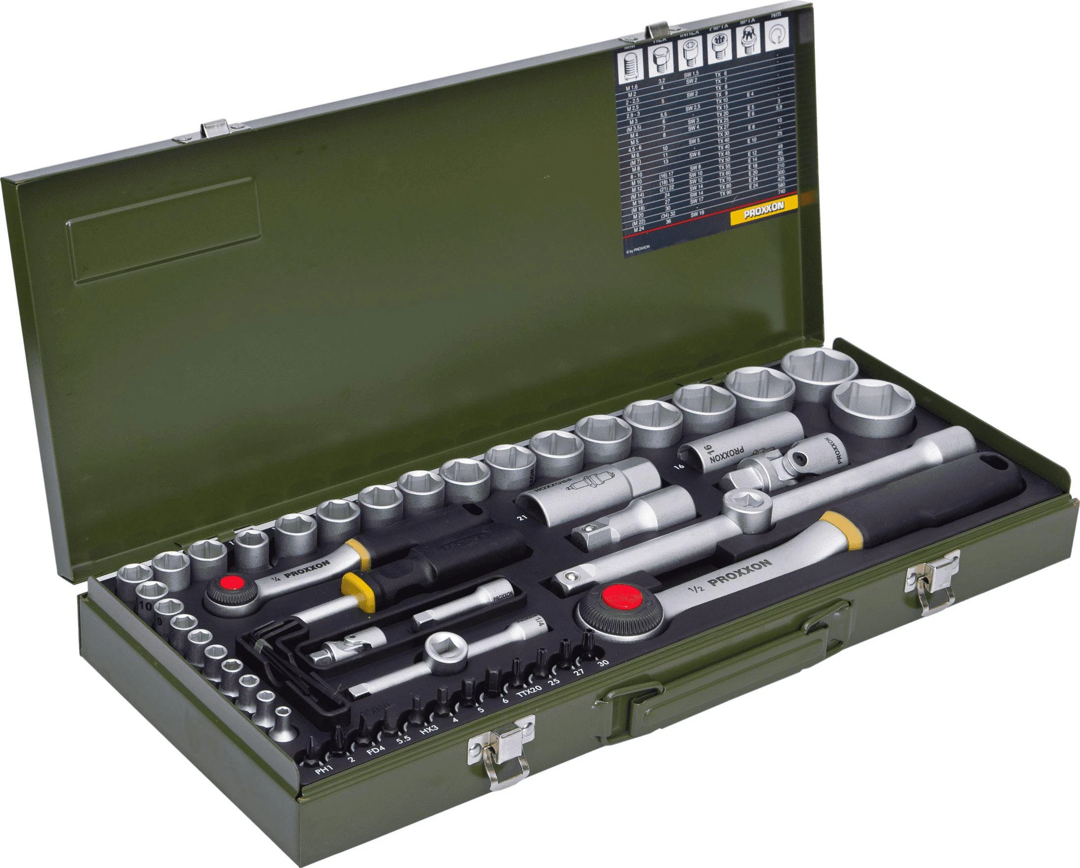 Proxxon įrankių rinkinys 55 vnt. (PR23040)