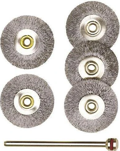 Plieniniai šepetėliai Ø22mm(5vnt.) PROXXON