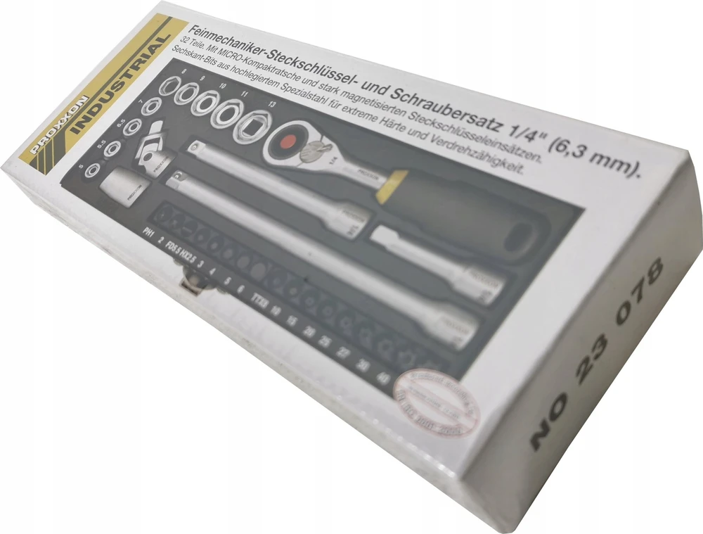 32 dalių galvučių rinkinys PROXXON 1/4"