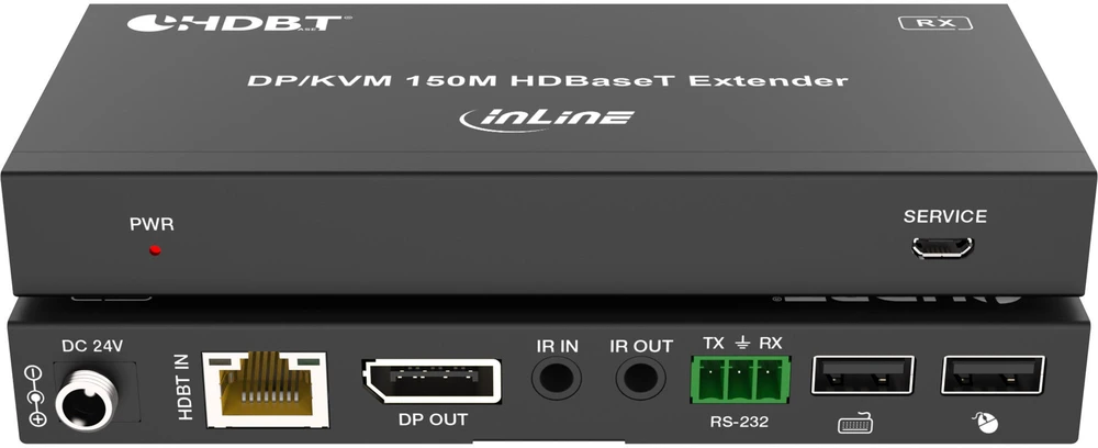 Altusen InLine® KVM prailgintuvas, DP 4K/60Hz, HDBaseT, 100m, rinkinys