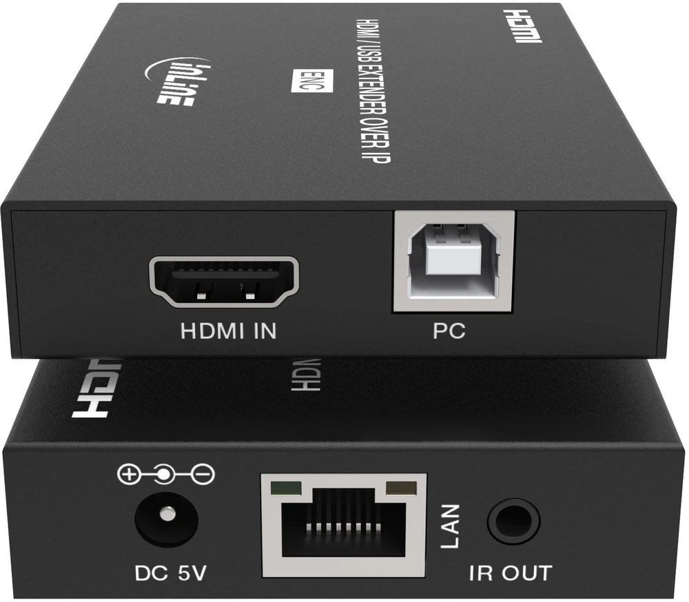 „Altusen InLine® KVM prailgintuvas per IP, HDMI Full-HD, 150 m, siųstuvas (TX)“
