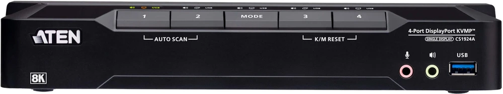 Aten 4 prievadų USB 3.0 8K DisplayPort KVMP jungiklis