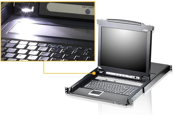 Aten 8 prievadų 17 colių LCD KVMP komutatorius