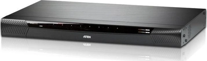 Aten | 1 vietinė / 1 nuotolinė prieiga 8 prievadų Cat 5 KVM per IP jungiklis su virtualia laikmena (1920 x 1200) | KN1108VA-AX-G