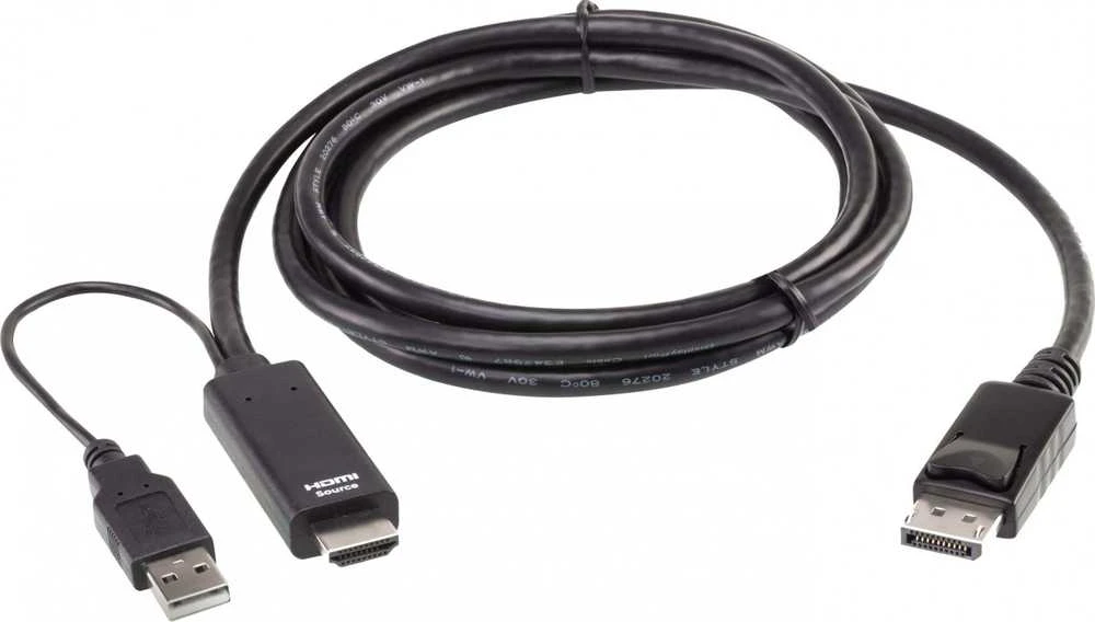 Aten 2L-7D02HDP True 4K 1.8M HDMI į DisplayPort kabelis | Aten | Tikras 4K 1.8M HDMI į DisplayPort kabelis | 2L-7D02HDP