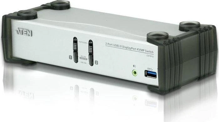 Aten CS1912 2 prievadų USB 3.0 DisplayPort KVMP™ jungiklis (Kabeliai pridedami) | Aten | 2 prievadų USB 3.0 DisplayPort KVMP jungiklis (pridedami kabeliai) | CS1912
