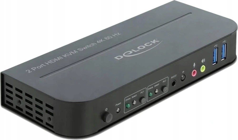 Delock DisplayPort 1.4 KVM Switch 8K 30 Hz su USB 3.0 ir garsu