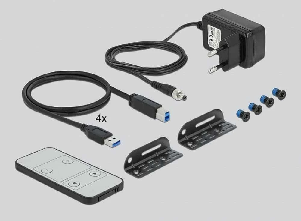 Delock HDMI KVM jungiklis 4K 60 Hz su USB 3.0 ir garsu