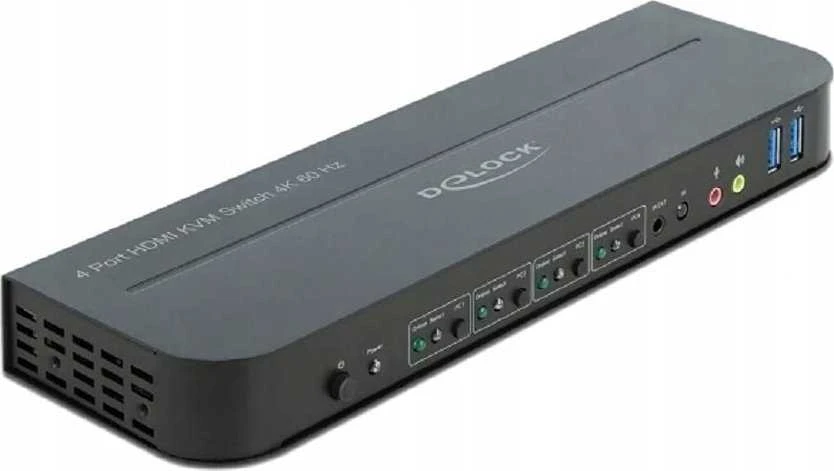 Delock HDMI KVM jungiklis 4K 60 Hz su USB 3.0 ir garsu
