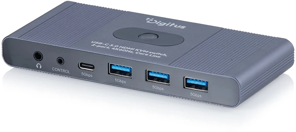 Digitus DS-12855 KVM jungiklis Pilka