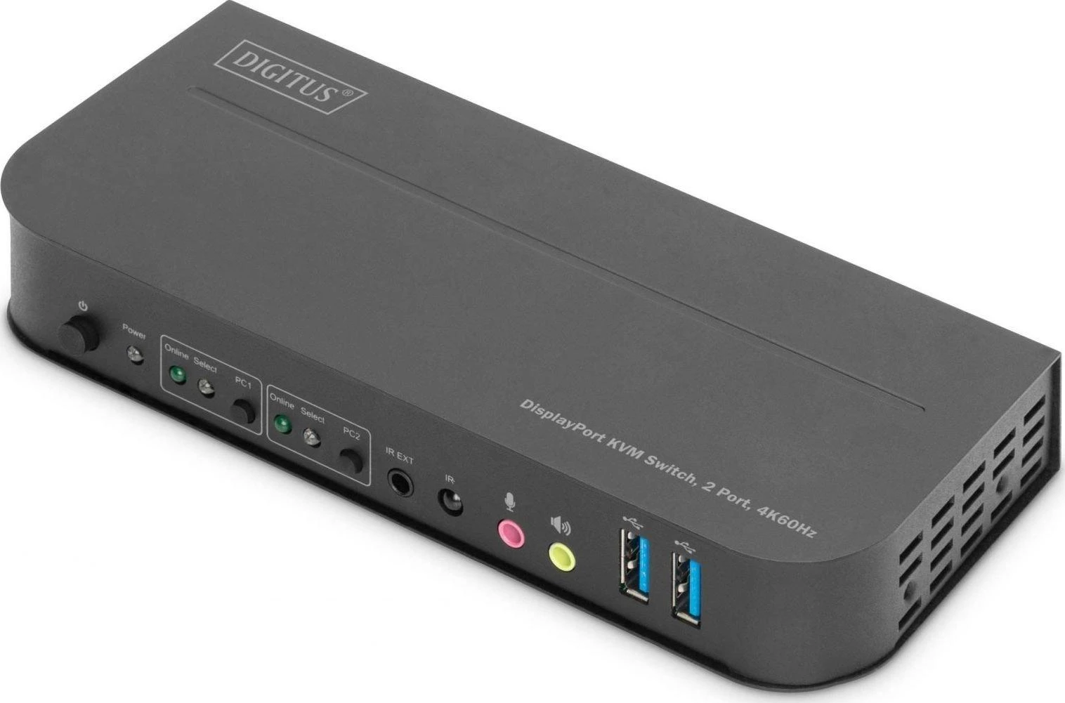 Assmann Electronic Assmann elektroninis DIGITUS KVM jungiklis 2x1 DP DP/HDMI OutUSB 4Kx2K60Hz