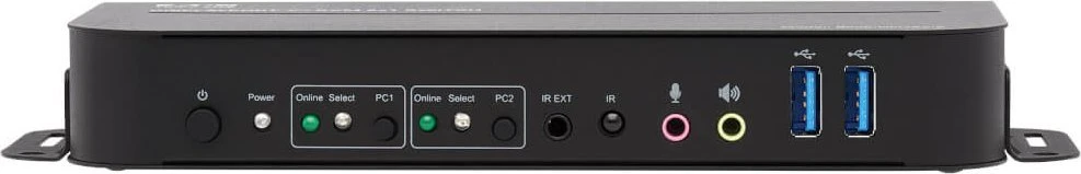 Przełącznik Eaton Eaton Tripp Lite series DisplayPort USB KVM Switch 2-Port 4K 60Hz HDR DP 1.4 USB Cables - KVM-/Audio-/USB-Switch - 2 x KVM/Audio/USB - 1 lokaler Benutzer - Desktop