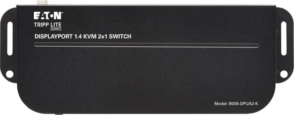 Przełącznik Eaton Eaton Tripp Lite series DisplayPort USB KVM Switch 2-Port 4K 60Hz HDR DP 1.4 USB Cables - KVM-/Audio-/USB-Switch - 2 x KVM/Audio/USB - 1 lokaler Benutzer - Desktop