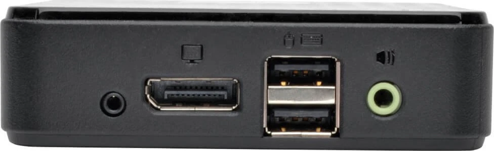 „Eaton Tripp Lite“ serijos 2 prievadų „DisplayPort 1.2“ KVM komutatorius, bendrinamas per USB, 4K x2K, 3840 x 2160 – KVM / garso / USB komutatorius – 2 x KVM / garso / USB – 1 vietinis vartotojas – darbalaukio versija