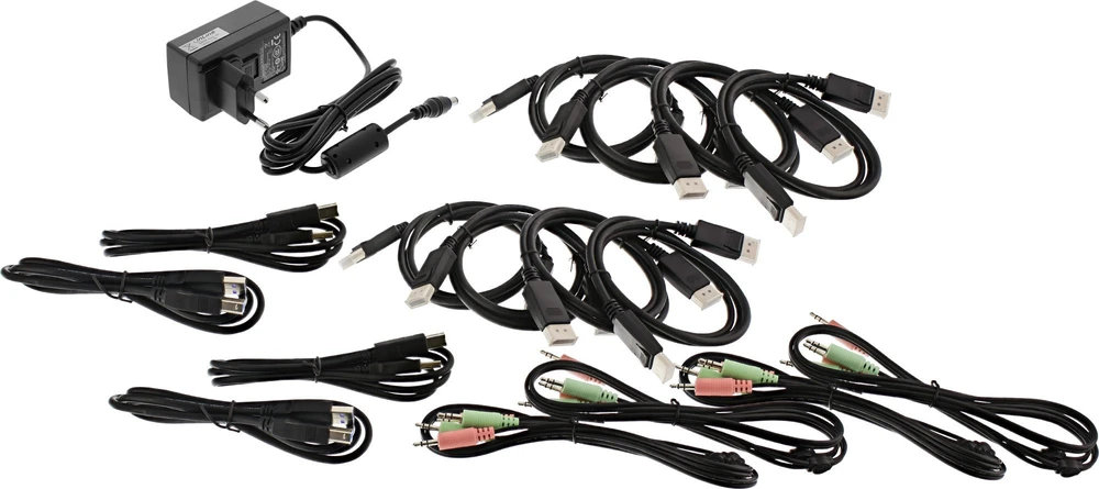 Przełącznik InLine® Desktop KVM Switch, 4-port, Dual Monitorius DisplayPort 1.2, 4K, USB 3.0, Audio