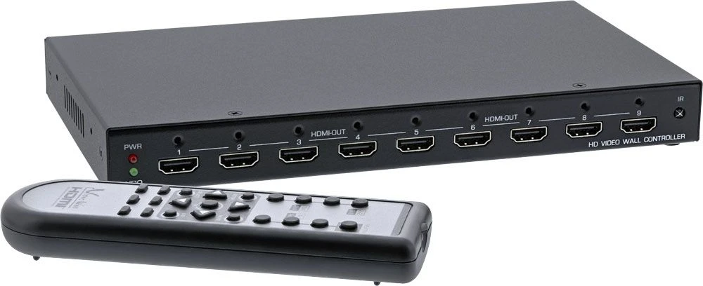 InLine HDMI vaizdo sieninis valdymo pultas 1 prie 9, Full-HD