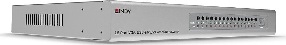 KVM Switch - LINDY 16 Prievadų VGA ir USB Combo KVM Switch, 2048x1536@60Hz, Sidabrinis