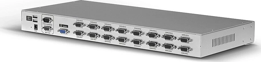 KVM Switch - LINDY 16 Prievadų VGA ir USB Combo KVM Switch, 2048x1536@60Hz, Sidabrinis