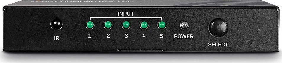 LINDY HDMI jungiklis: priekinis skydelis su indikatoriais