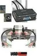 Lindy KVM Perjungiklis - 2 Port VGA USB 2.0 Garso KVM Perjungiklis 2048x1536@30Hz