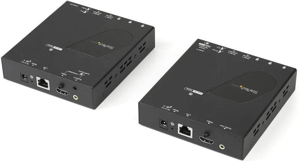 „StarTech.com“ HDMI per IP ilgintuvo rinkinys – vaizdo per IP ilgintuvas su vaizdo sienos palaikymu – HDMI ilgintuvas / prailgintuvas – 4K – vaizdo, garso, infraraudonųjų spindulių ir nuosekliojo ryšio prailgintuvas – 1 GbE – iki 100 m – P/N: ST12MHDLAN4R, VIDWALLMNT