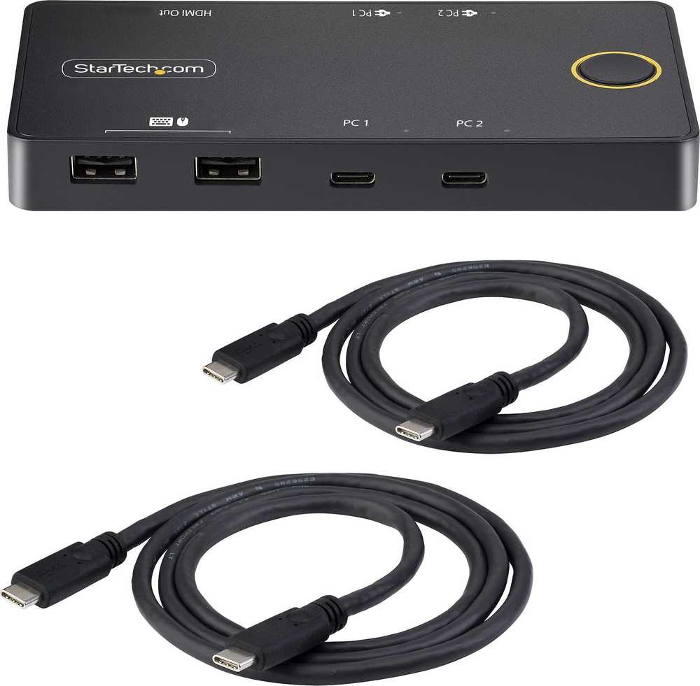 StarTech Switch StarTech C2-H46-UC2-PD-KVM KVM Switch Juodas
