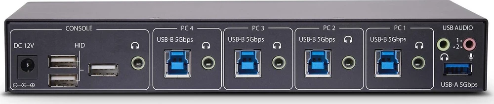 „StarTech“ 4 prievadų KM jungiklis USB jungiklis.