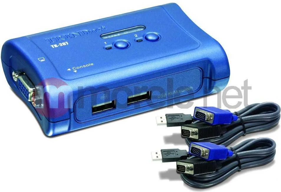 TRENDNET 2 prievadų USB KVM jungiklio rinkinys