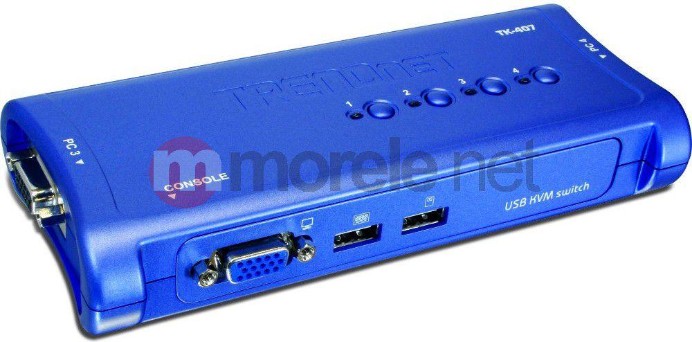 TRENDNET 4 prievadų USB KVM jungiklio rinkinys