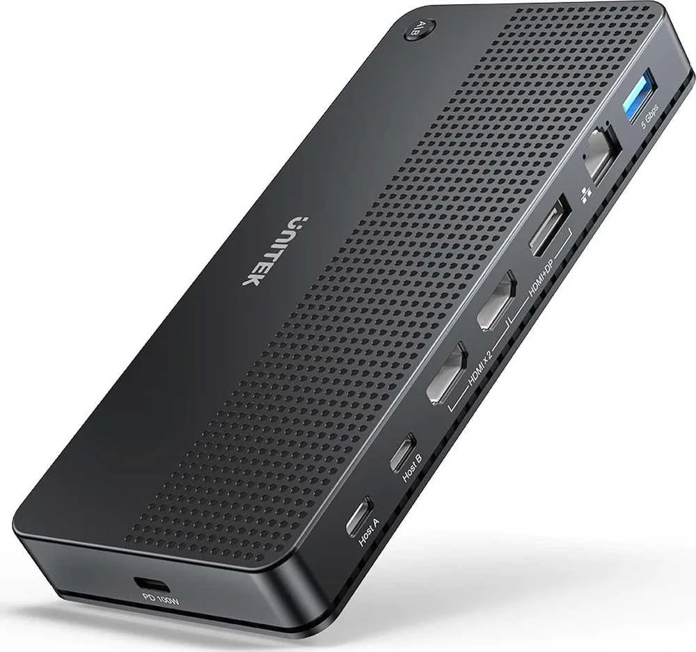 Unitek KVM Switch 2 kompiuteriai 2 4K monitoriai