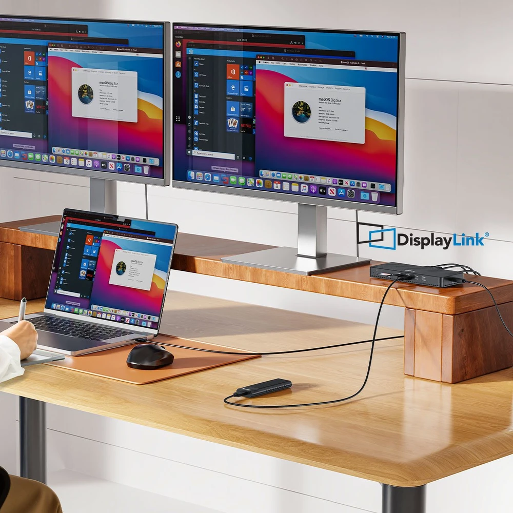 Unitek KVM Switch 2 kompiuteriai 2 4K monitoriai