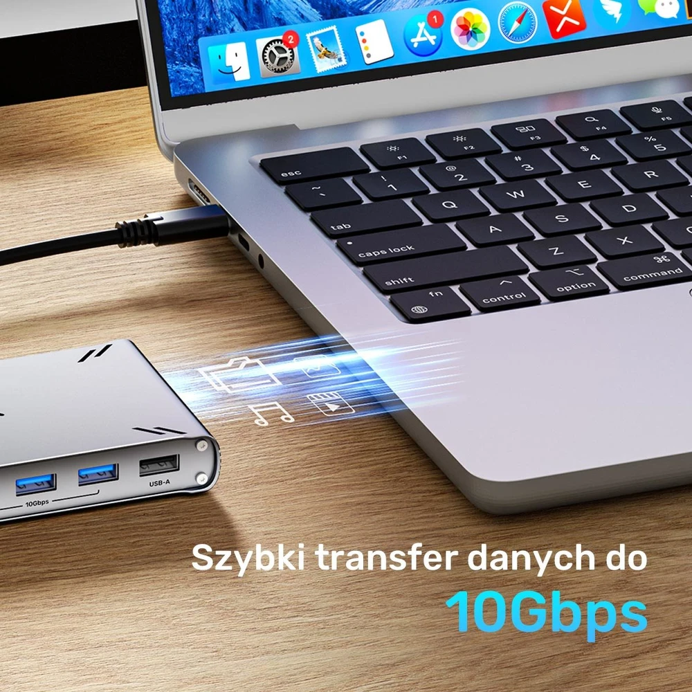 Unitek 10Gbps USB-C KVM komutatorius su HDMI ir failų perdavimu tarp sistemų
