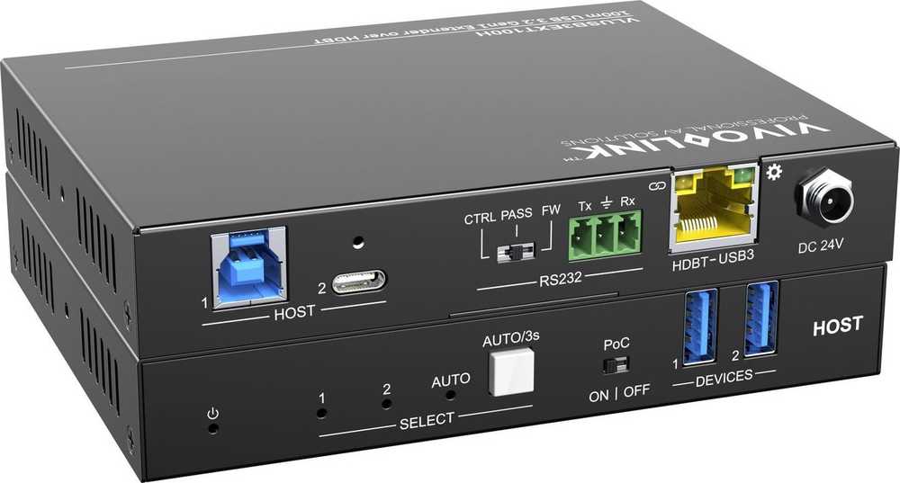 Przełącznik VivoLink Vivolink VLUSB3EXT100H przedłużacz KVM