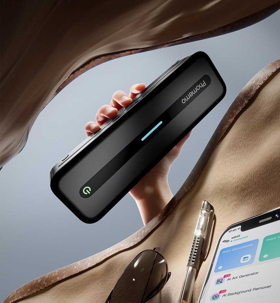 Spausdintuvas Phomemo Portable Thermal A4 Inkless Bluetooth iOS/Android / Phomemo / M832 / Juodas