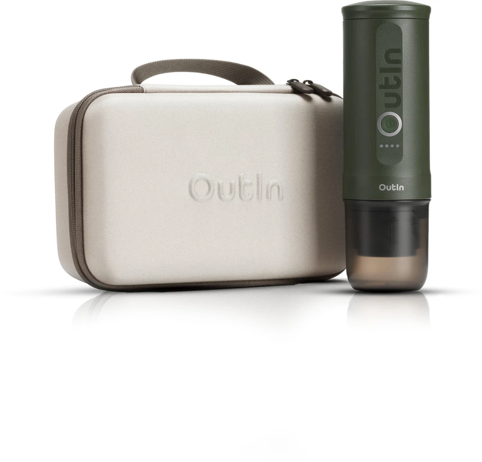 Outin Nano 7500 mAh nešiojamasis kavos virimo aparatas (žalias) + apsauginis dėklas
