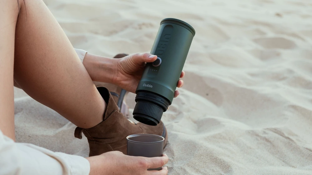 Outin Nano 7500mAh nešiojamasis kavos virimo aparatas - žalias