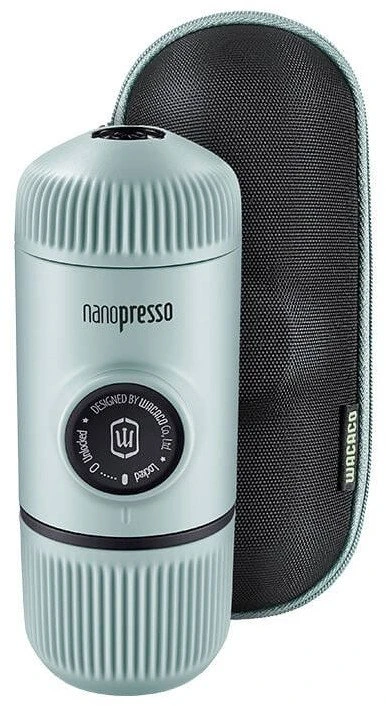 Rankinis maltos kavos aparatas su dėklu Wacaco Nanopresso, Mėlynas