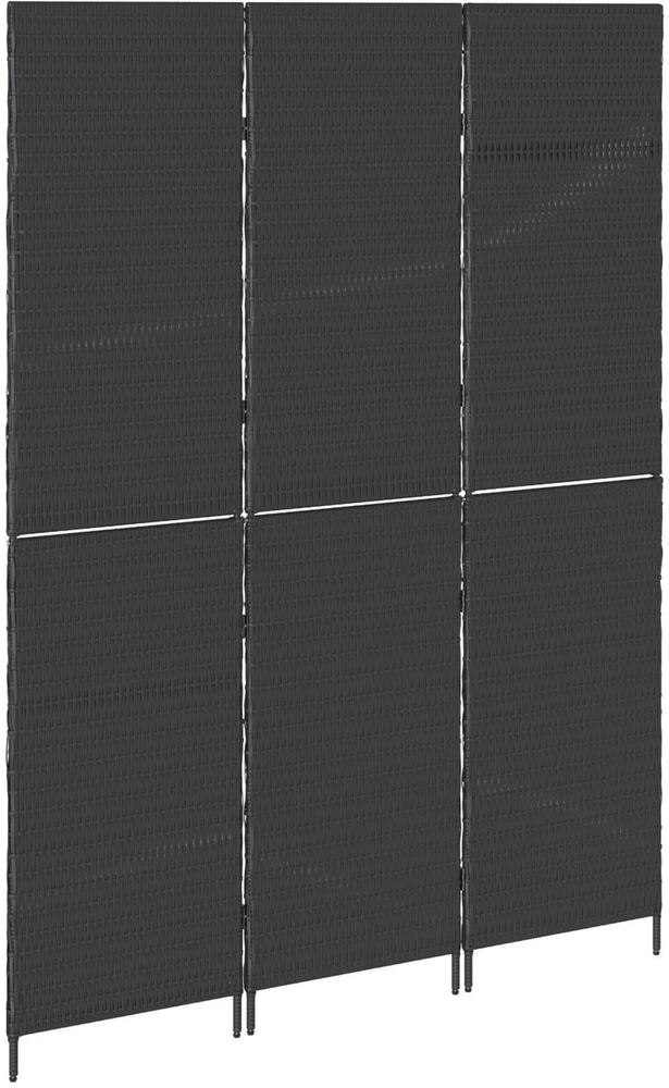 Kambario pertvara Juoda 146 x 180 cm poliratanas