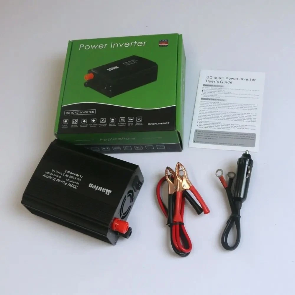 „EuroCase“ keitiklis EUROCASE nuolatinės/kintamosios įtampos keitiklis 12V/230V, 300W, USB